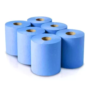 Blue roll towel