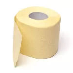 Yellow toilet paper