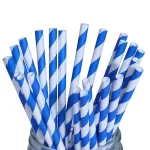 Blue Paper Straw