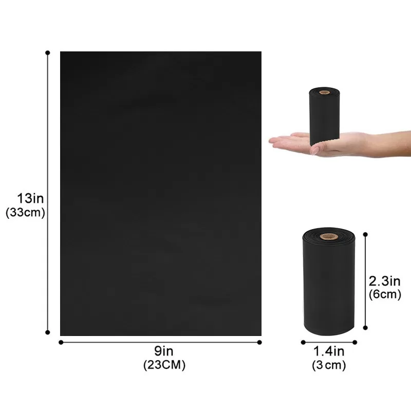 Disposable garbage bag size